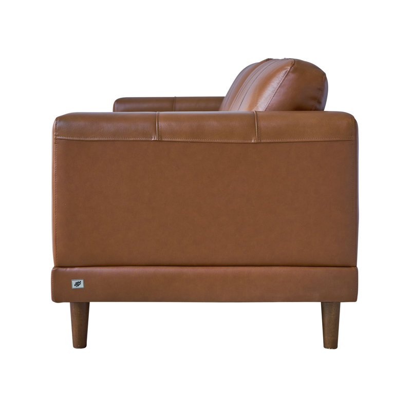 Mercury Row® Fulks 84'' Leather Sofa & Reviews Wayfair